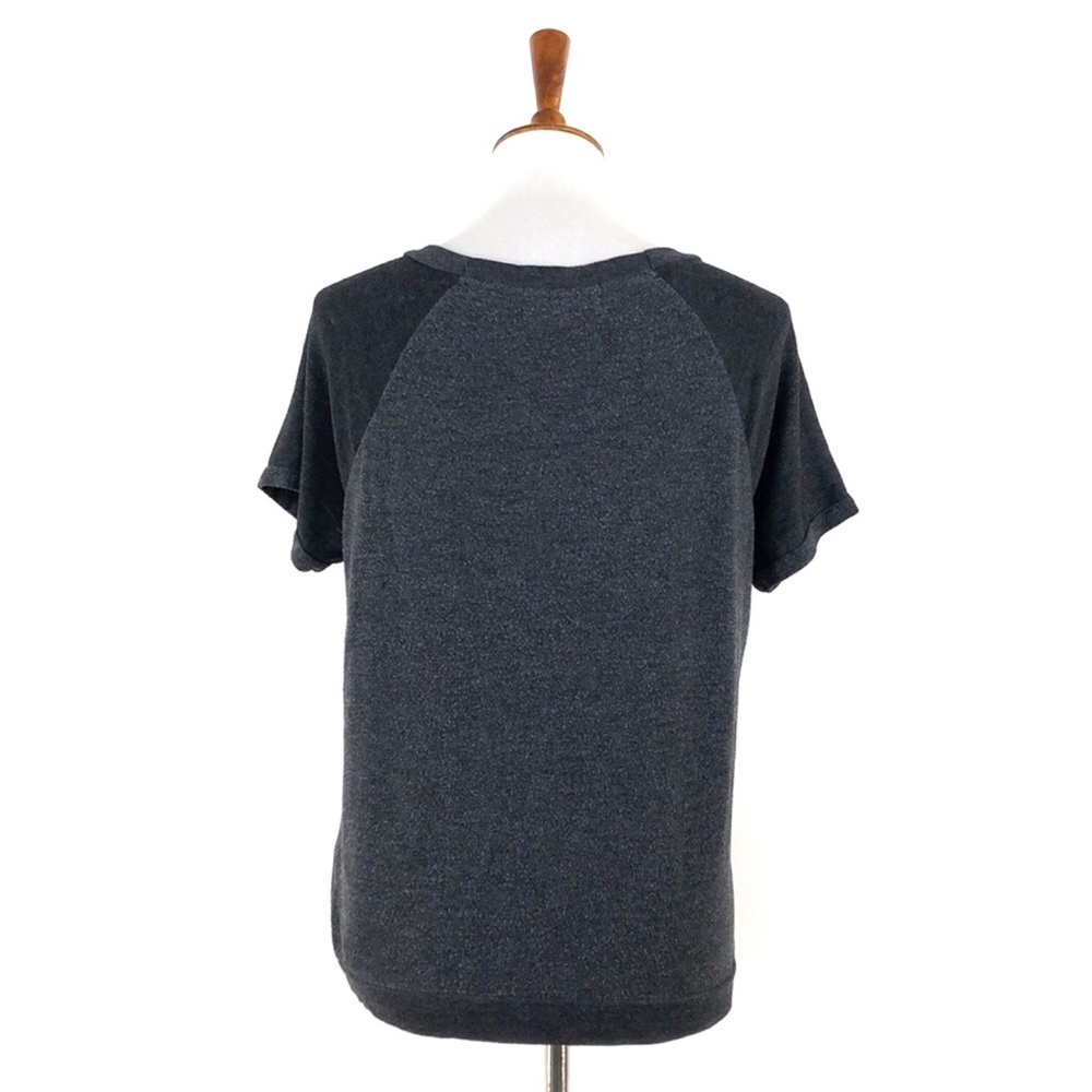 Wildfox Grey Paw Print Short Sleeve Sweater - Picture 4 of 7